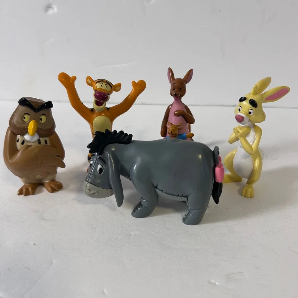 Disney Winnie the Pooh PVC Figures Set of 5 Eeyore Tigger Owl Kanga Roo Rabbit